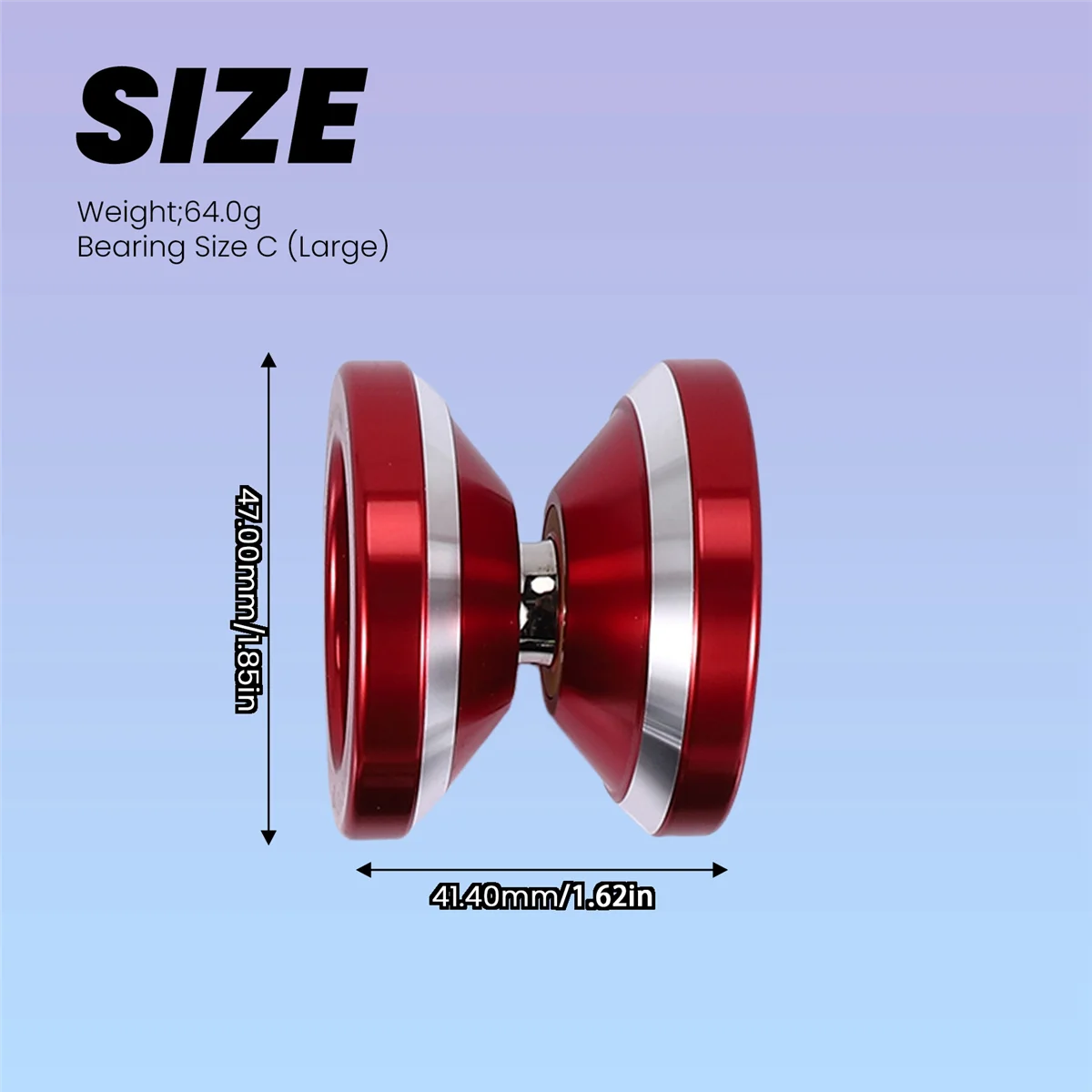MAGICYOYO N8 Super Professional YoYo + String + Free Bag +Free Glove (Red)