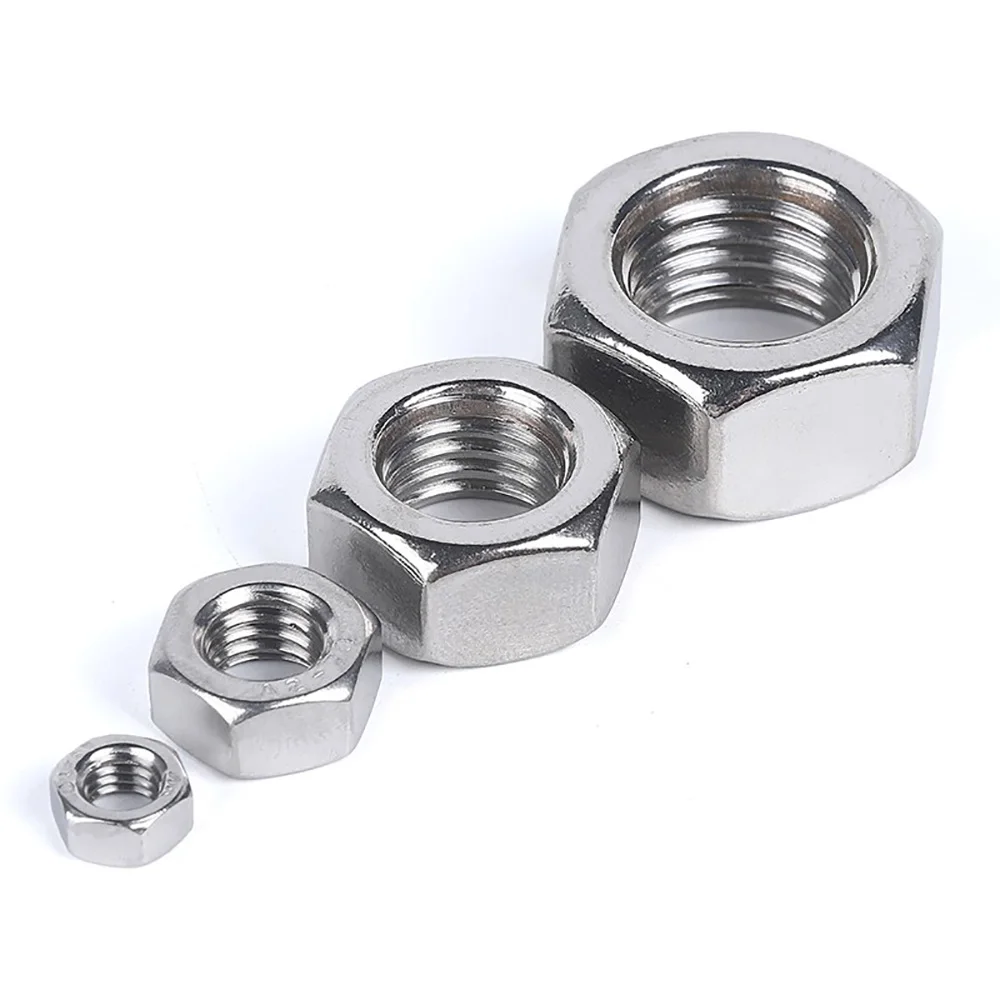 304 Stainless Steel  British Standard BSW Hex Hexagon Nuts 1/8 5/32 3/16 1/2 A2 UK Standard Coarse Thread BSW Hexagon Hex Nut
