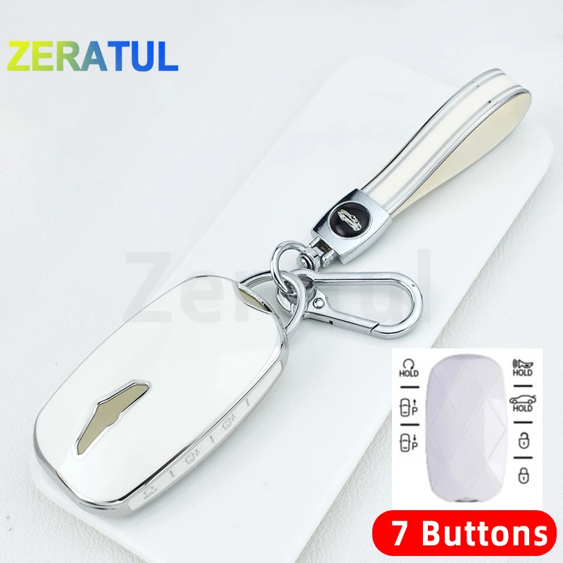 6/7/8 Buttons Car Key Case Cover Auto Shell Fob Keyless Protector For Hyundai Genesis GV60 GV90 G90 G70 G80 EQ900 Accessories