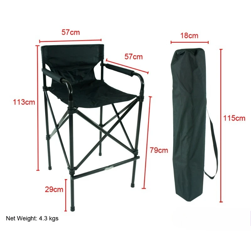 Aluminum Alloy Frame Folding Camping Chair Portable Outdoor High Stool Legs Camping Equipment Professional Picnic Stable Chair - Image 5