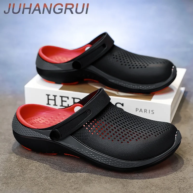 Men's Summer Non-Slip Toe-Toe Sandals for Outdoor Use, Large Size Sports Beach Slippers Men's lightweight casual slip-on sandals
