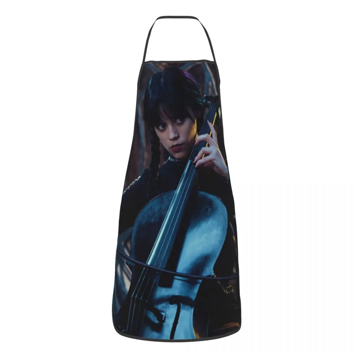 Popular Movie TV Wednesday Addams Bib Apron Women Men Kitchen Chef Nevermore Academy Tablier Cuisine for Cooking Baking Painting