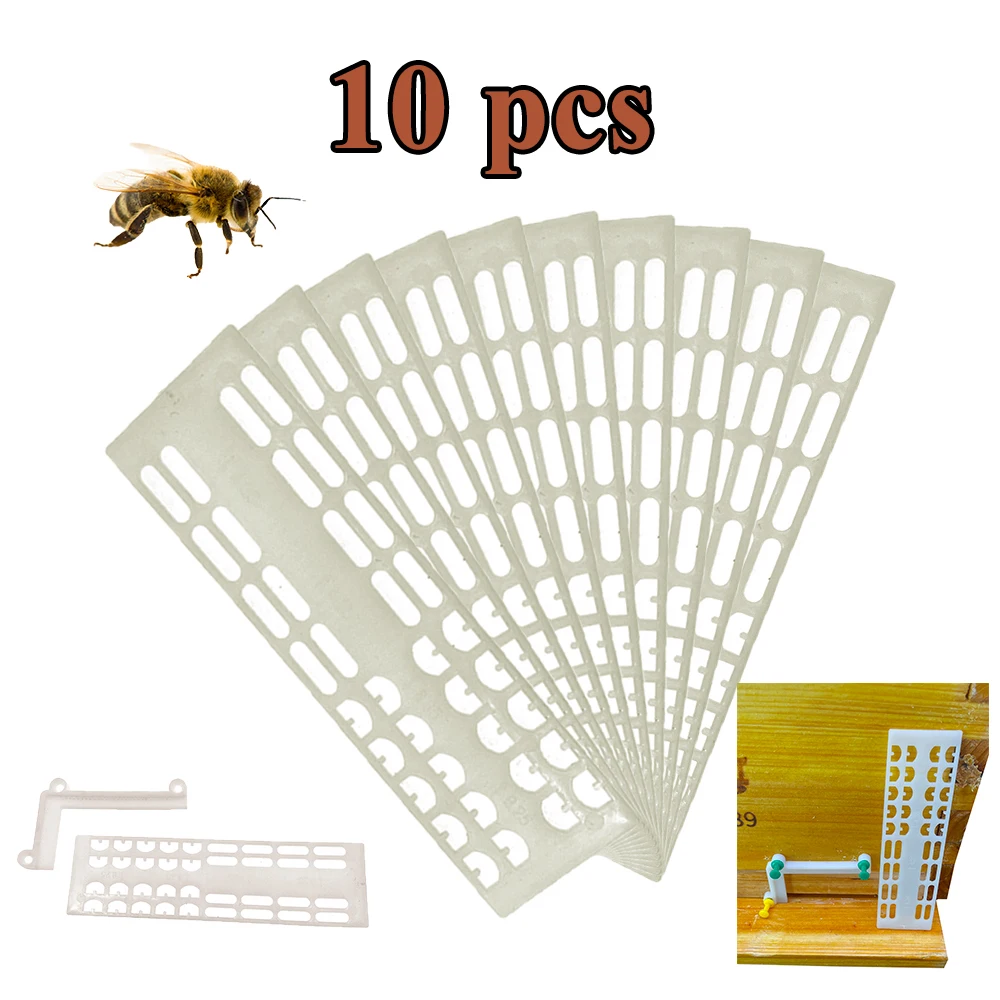 10PCS/15PCS/30PCS Plastic Queen Reducer Entrance Door Anti Escape Entry Of Hive Prevent Swarming Honey Flow 4.25mm 4.35mm Gap