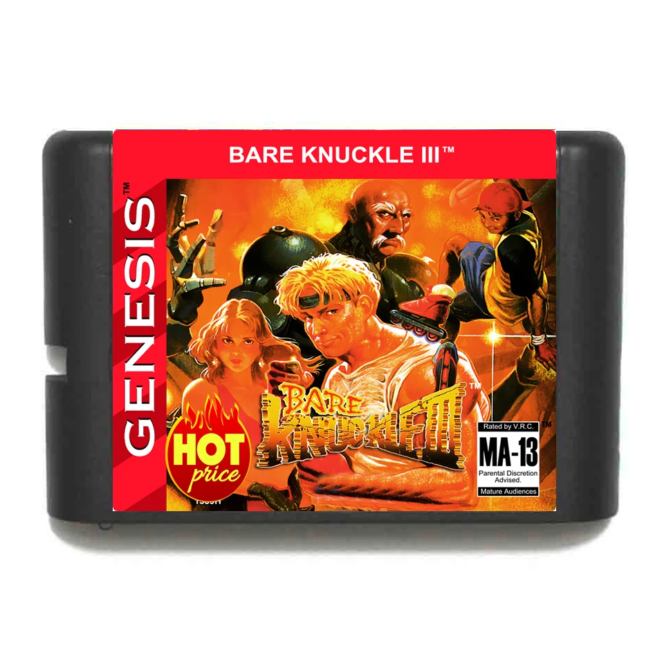 Bare Knuckle 3 16 Bit MD Game Card Reproduction Game Cart for Sega Genesis Mega Drive