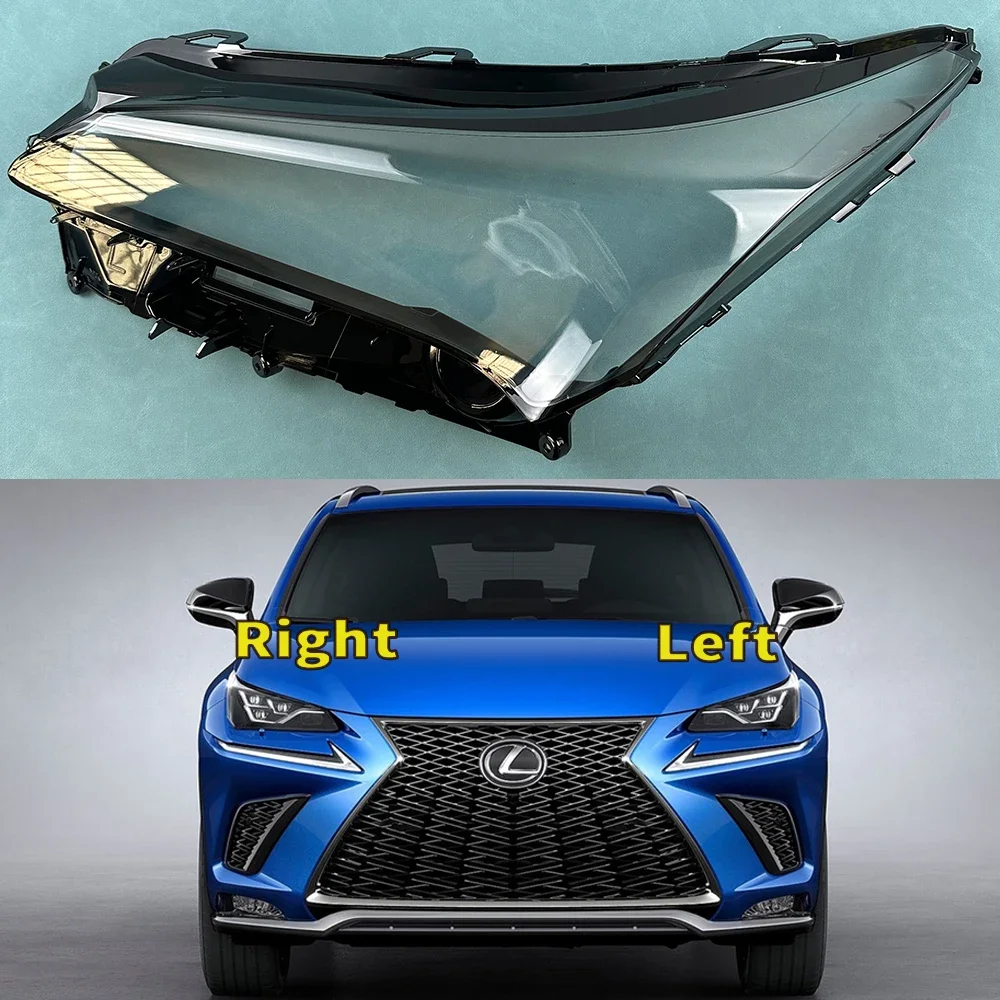 

For Lexus NX200 NX300h 2014-2020 Left Right Transparent Headlight Lens Cover Headlamp Lampshade Lampcover Head Lamp Glass Shell