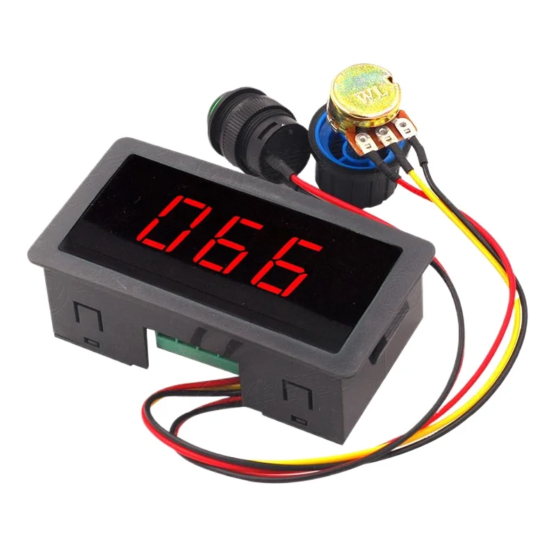 CCM5D digital display PWM DC motor speed controller 6V12V24V stepless speed control switch display housing