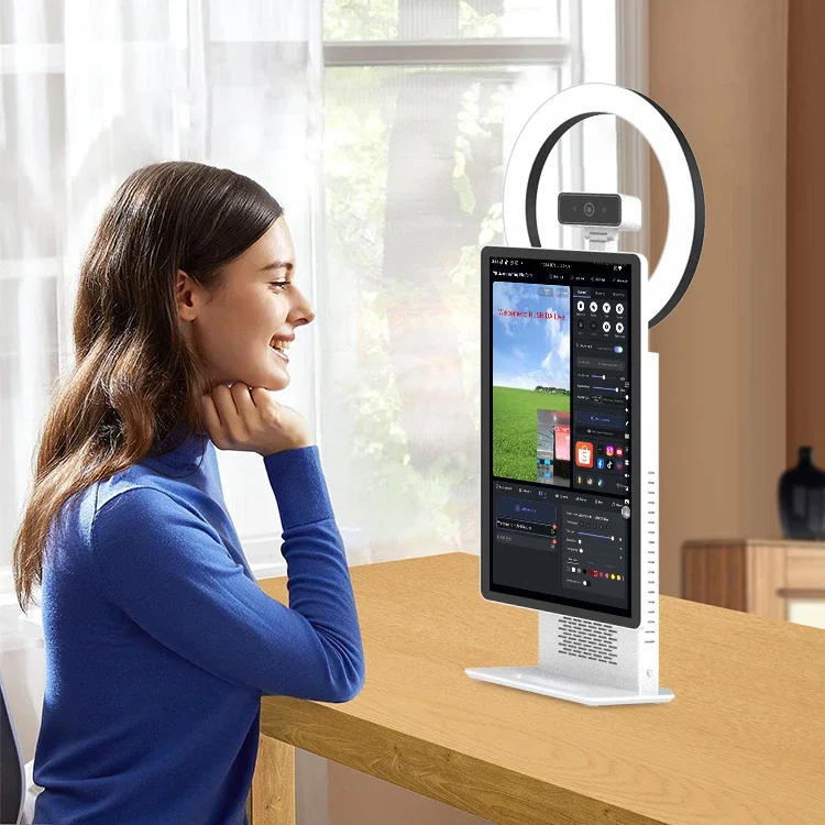 HUSHIDA 15.6 Inch 4k Cameras Live Streaming Intelligent Broadcast System with HD Camera Device for Live Streaming