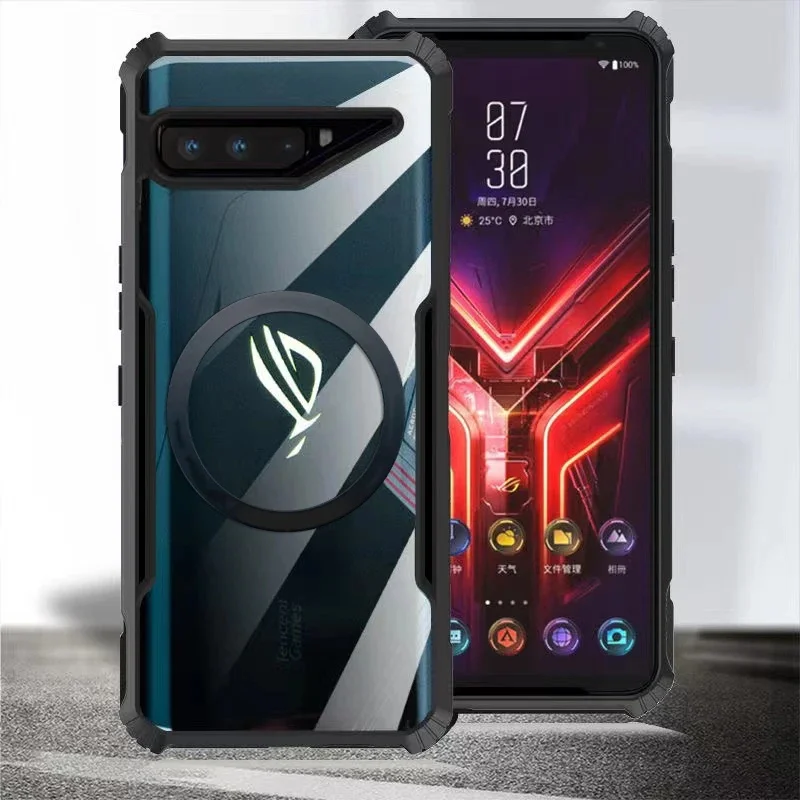 Capa de telefone para asus rog telefone 3 strix 2 5 5S 6 7 8 9 pro final claro à prova de choque capa de telefone quadro macio embalagem magnética