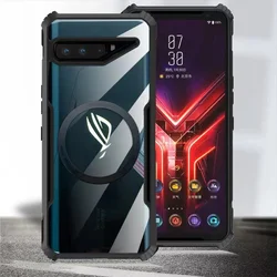 Phone Case For Asus ROG Phone 3 Strix 2 5 5s 6 7 8 9 Pro Ultimate Clear Shockproof Phone Cover Soft Frame Magnetic Casing