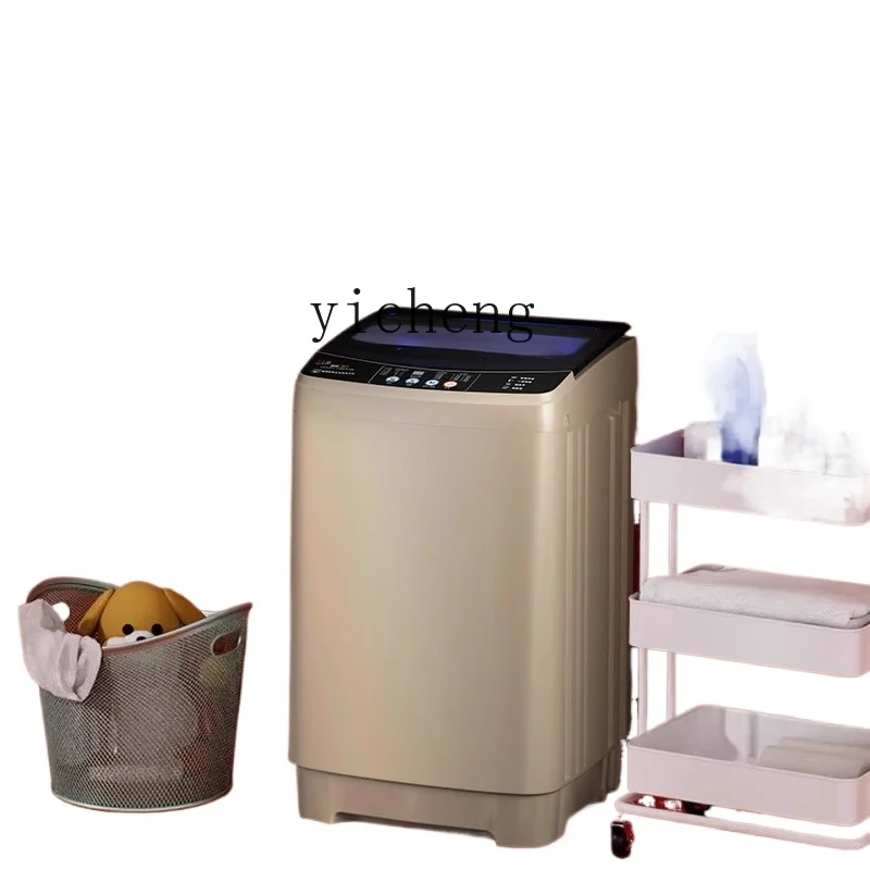 

ZK washing machine automatic household pulsator 10kg small rental with drying large capacity elution integrated