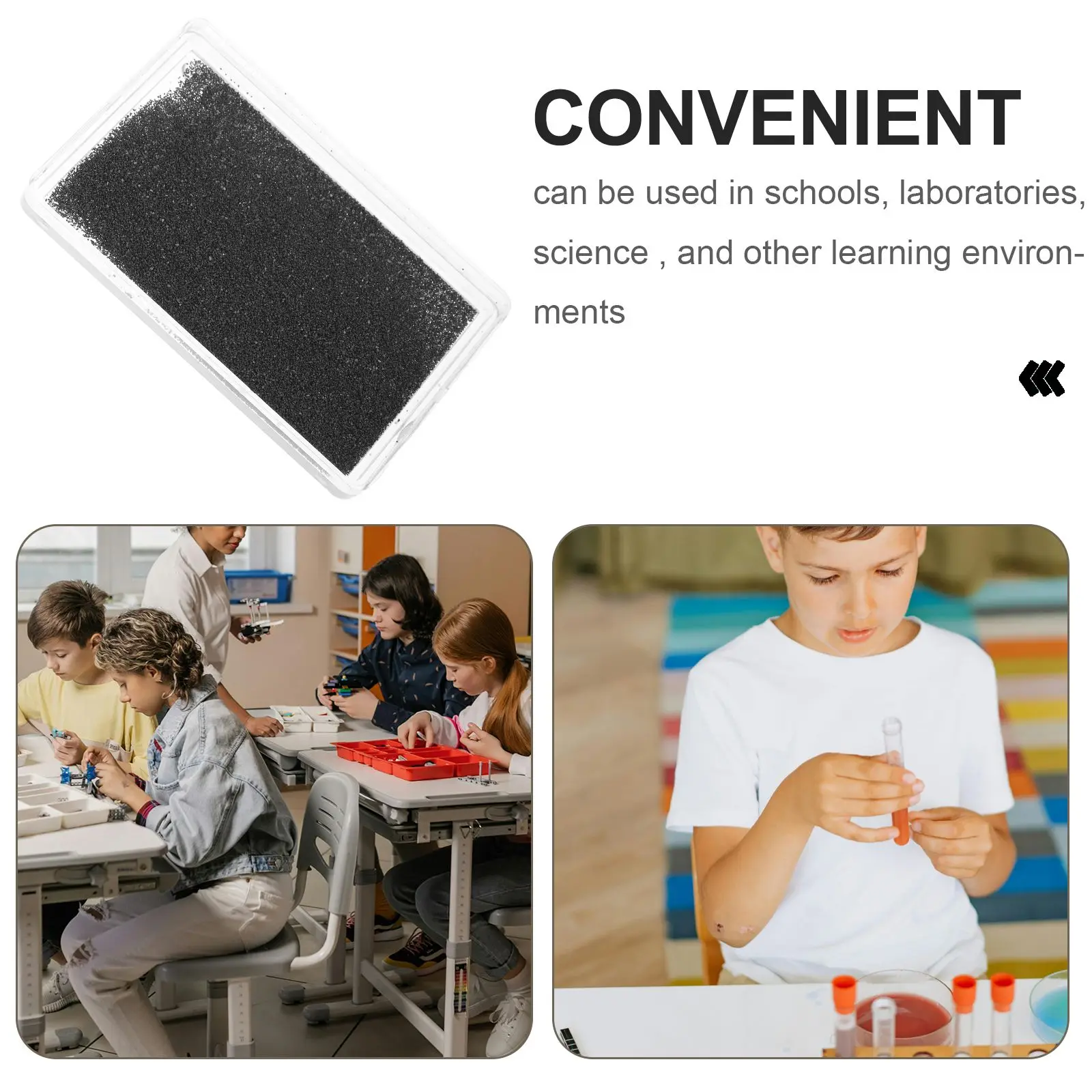 4 Pcs Magnetic Field Iron Powder Box Shavings Filings Physics Teaching Device Science Experiment Instrument Electromagnetism Lab