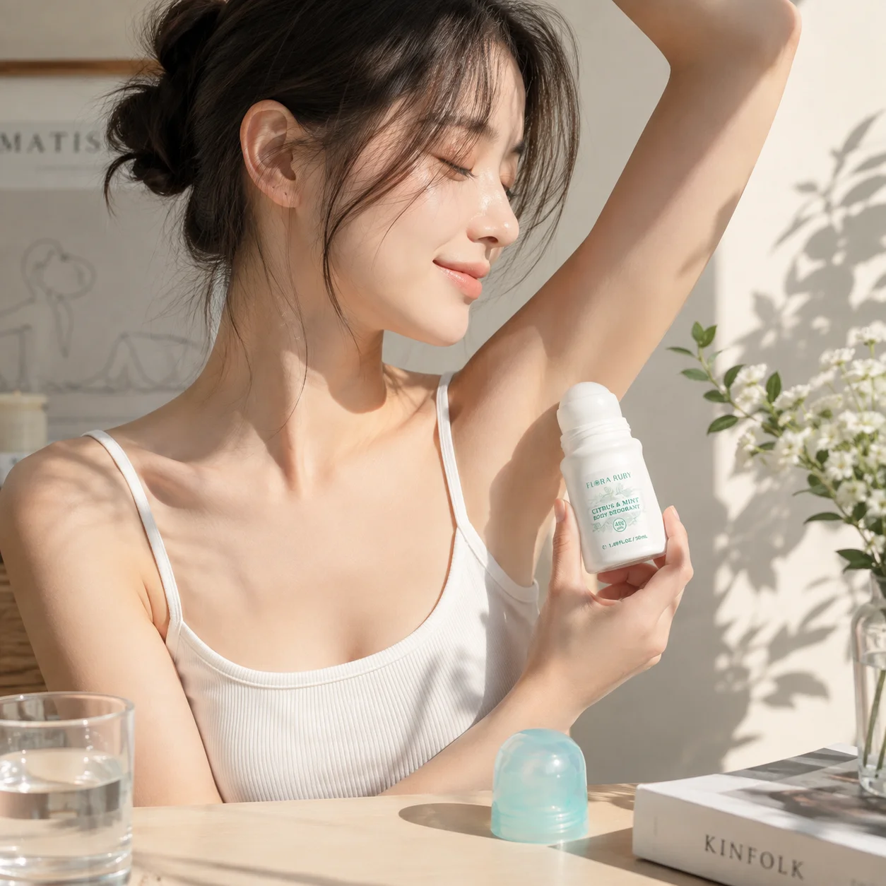 Aluminum Free Roll On Deodorant 50ml Underarm Deodorant Fresh Scent Body Care Cucumber Cedar Sandalwood Citrus & Mint