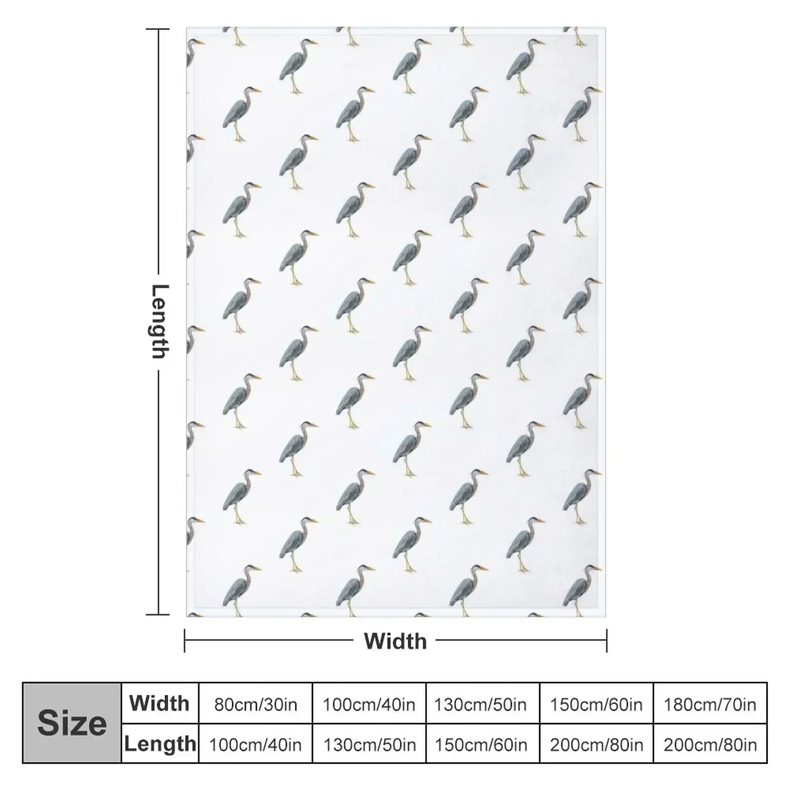 Grey Heron Throw Blanket Nap Giant Sofa Heavy Personalized Gift Blankets