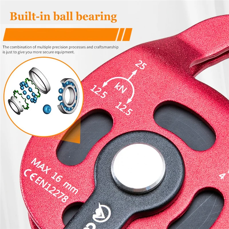 Camnal Climbing Pulley Professional Rock Climb Accessory Firm Load-Bearing Ascender Lifter Equipment For Outdoor Sport Rescue