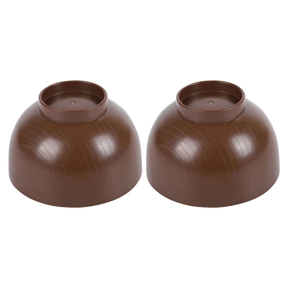 

2pcs Japanese Style Unbreakable Rice Fine Craftsmanship Smooth Surface Kitchen Supply Container For Clam Soup Soup Bowls