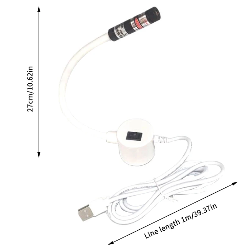 DC5V Lijn/Kruisnaaimachine Accessoires USB Rode Laser Positionering Licht Infrarood Werklamp Snijden Met Magnetische Basis