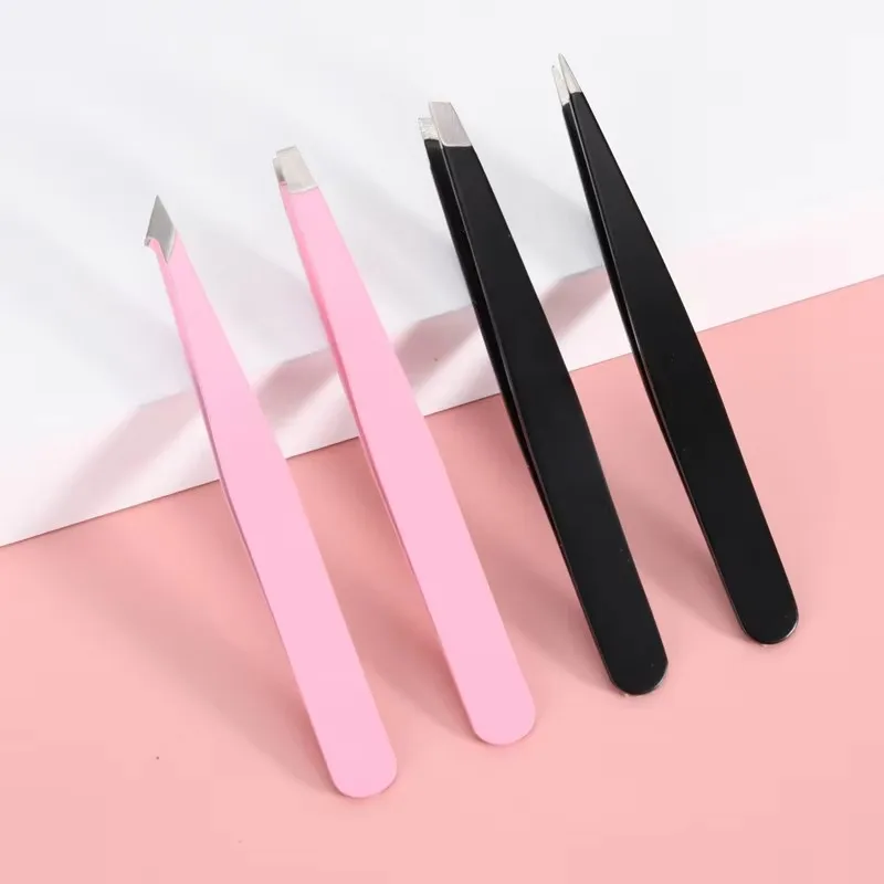 High-Quality Eyebrow Tweezer Hair Beauty Fine Hairs Puller Stainless Steel Slanted Brow Clips Removal Makeup Tools