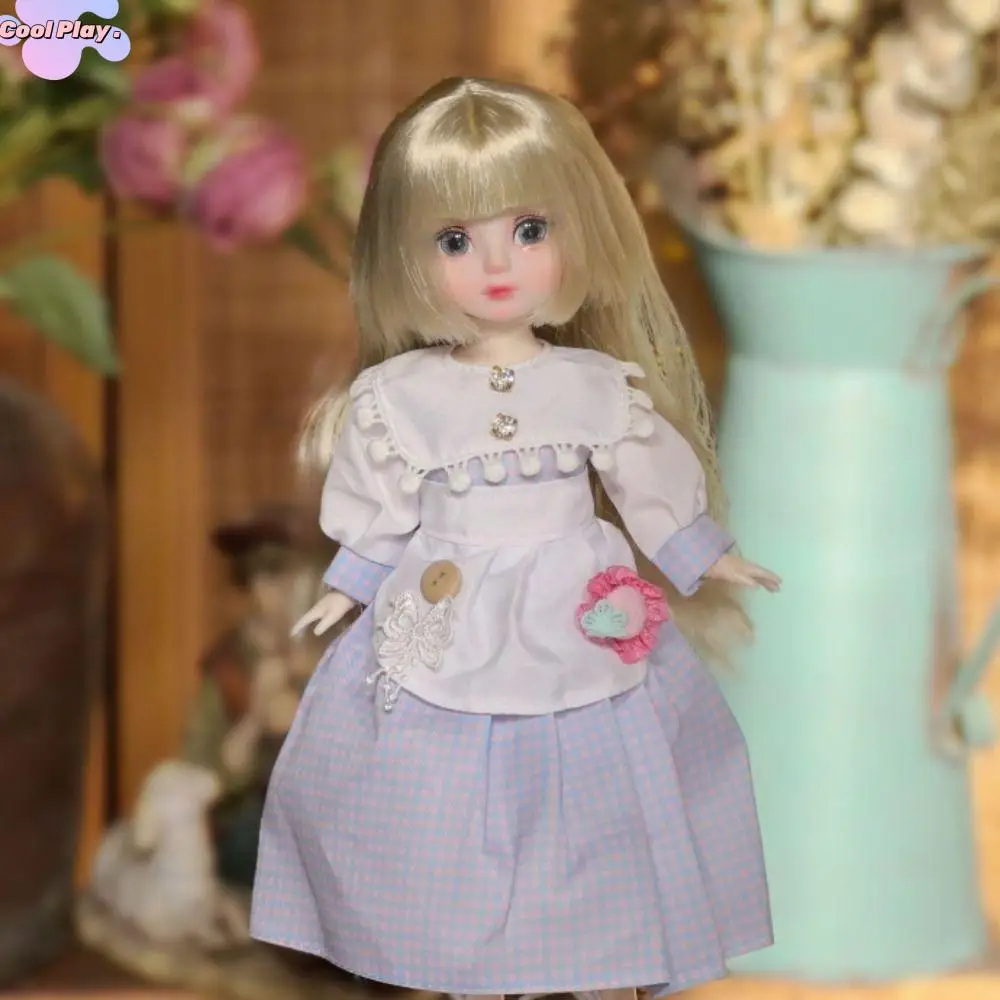 1 Zestaw 1/6 SD 30cm Lalka BJD z Ubraniami Długie Włosy z Peruką Makijaż Sukienka Księżniczki Przebieranki Lalki BJD Ruchome Stawy Atrakcyjne Oczy