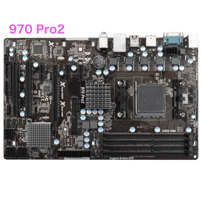 

Suitable For ASRock 970 Pro2 Desktop Motherboard 32GB PCI-E2.0 AM3+ AM3 DDR3 ATX Mainboard 100% Tested OK Fully Work