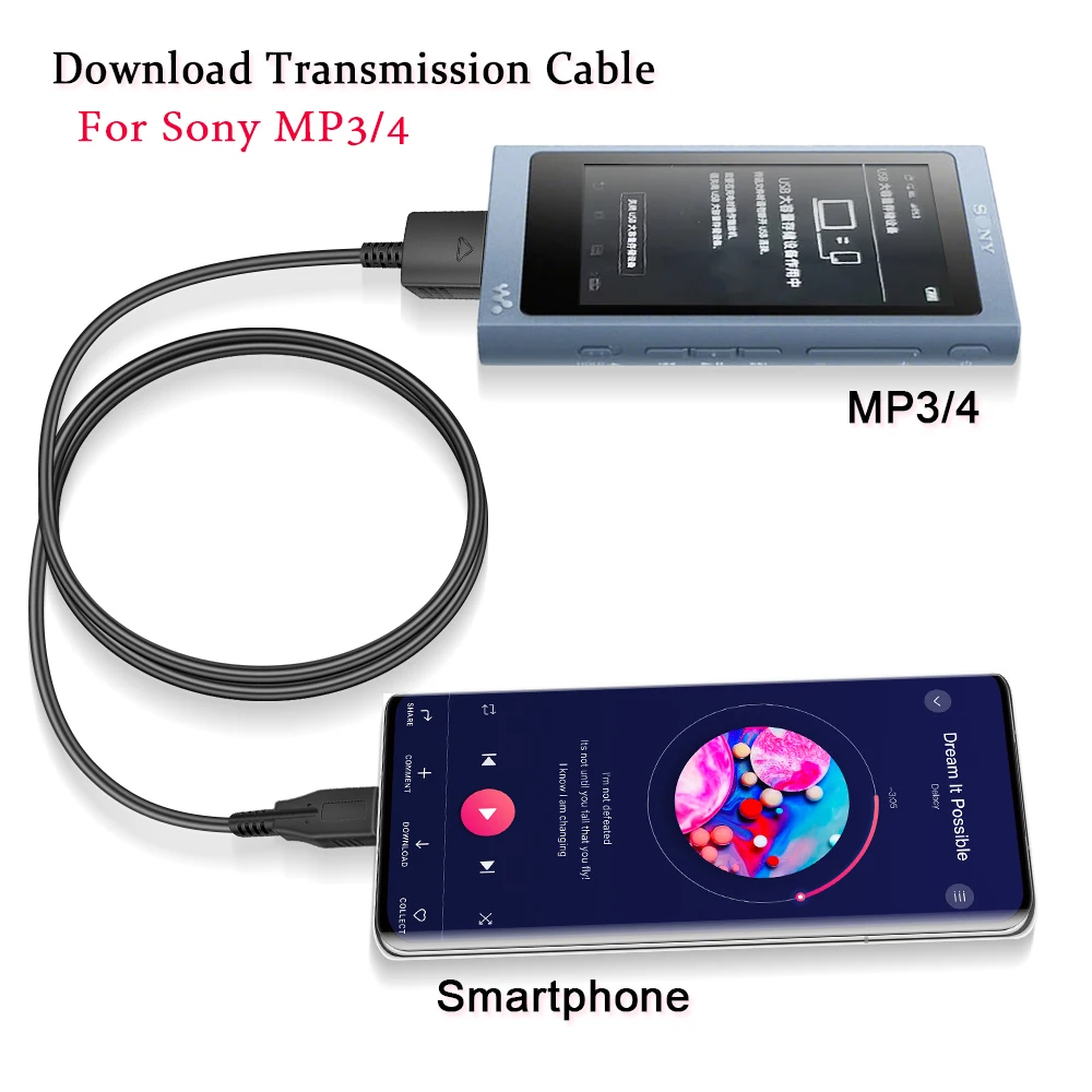 for Sony Walkman USB Audio Decoding Cable – Type-C to WM-Port for NW-ZX300A ZX2 ZX707 A35 A45 A55 & More