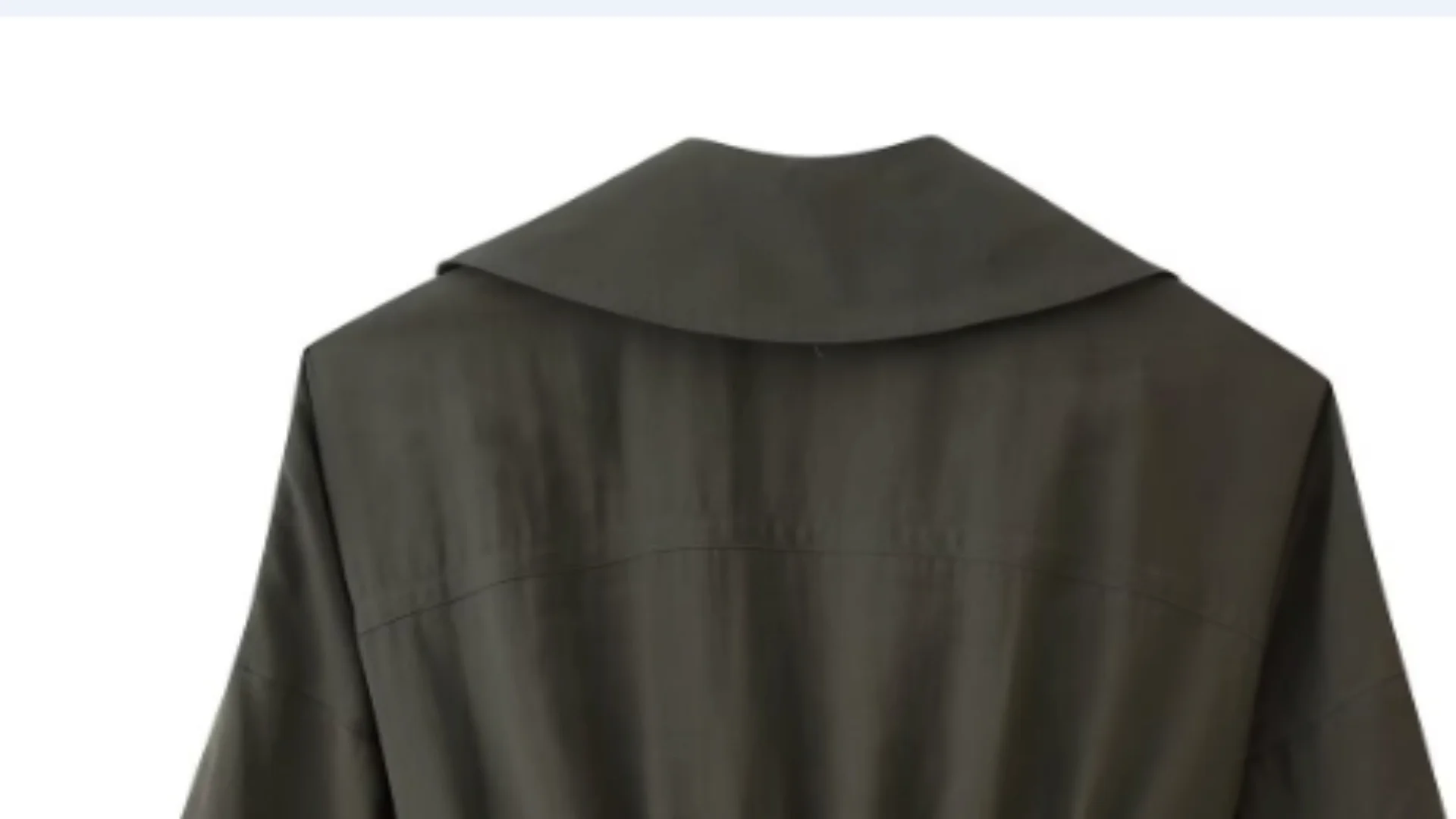 2025, neuer modischer Damen-Mantel, einfarbig, lockerer Mantel mit Taillestrohhalm, eleganter Mantel mit Langarm-Kragen, Gürteltasche, Herbst C