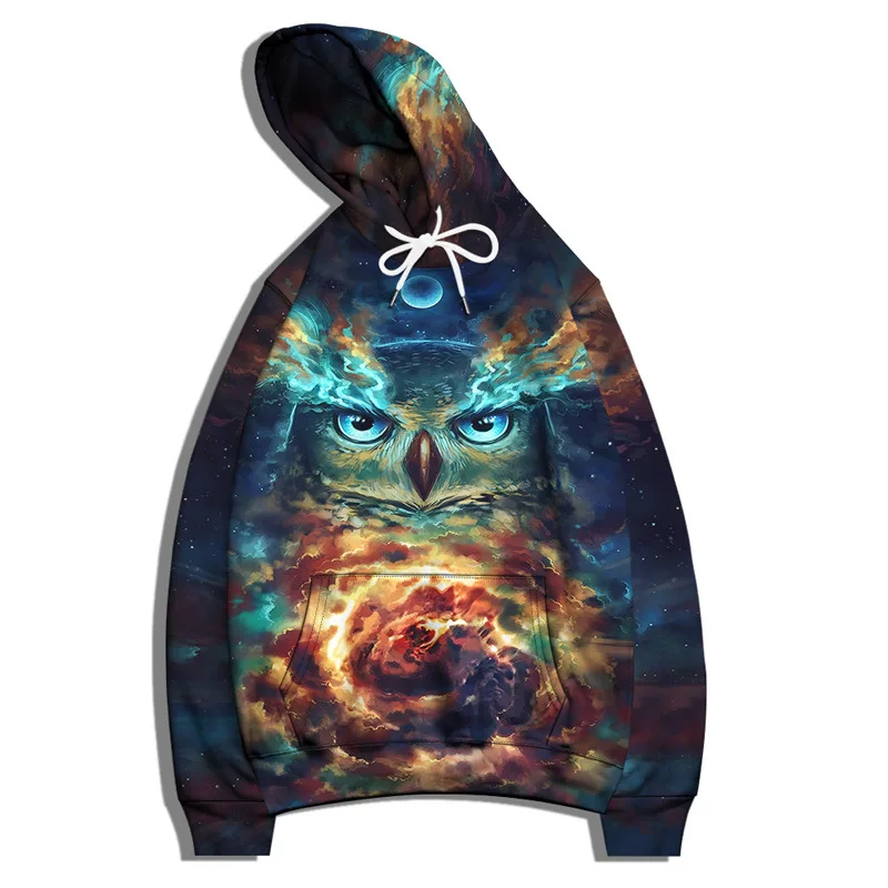 

2023 Men Women Hoodies Owl Print 3D Casual Animal Series Streetwear Tracksuit Pullover Female Hooded Sweatshirts Oversized S-6XL