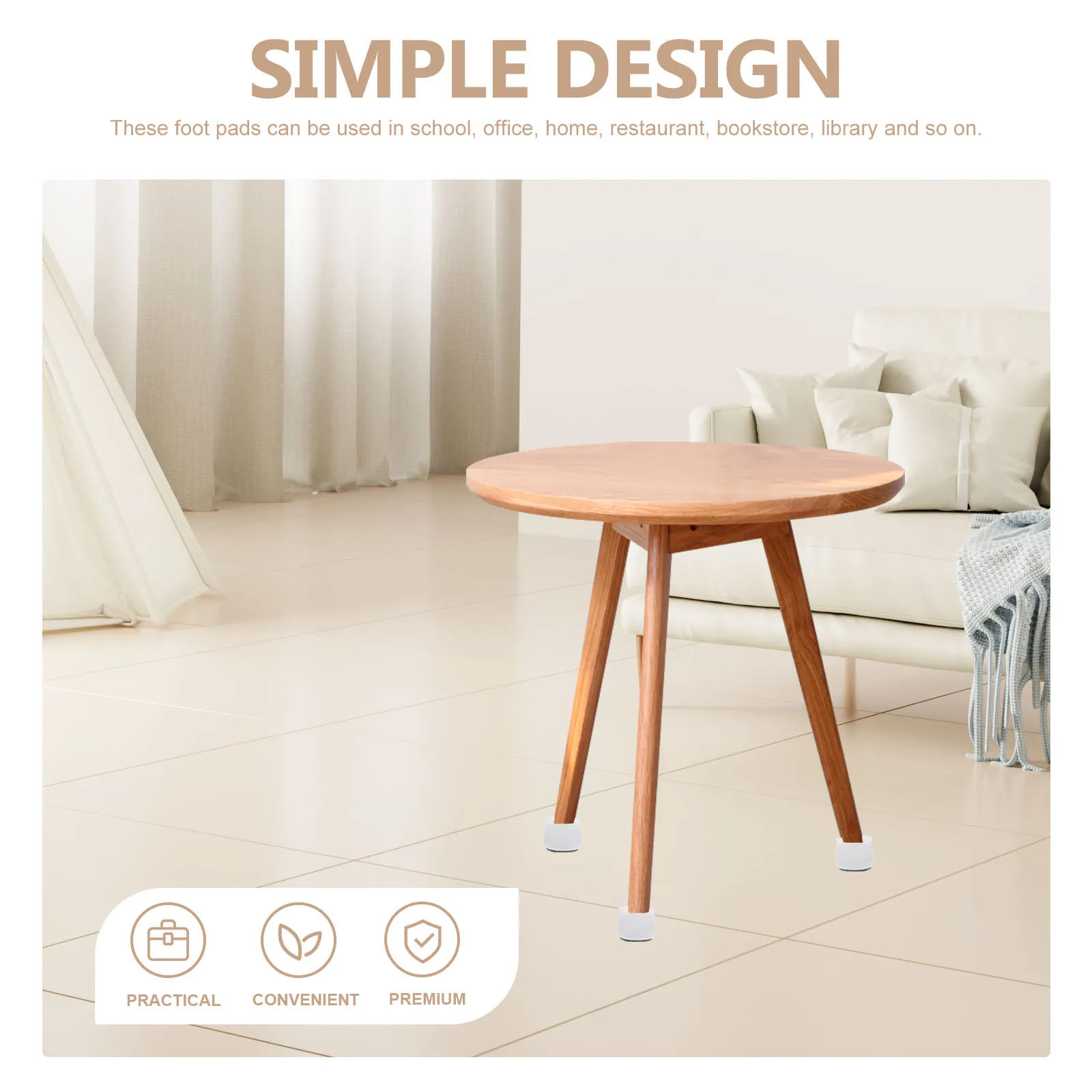 

4pcs Chair Foot Covers Table Foot Caps Silicone Felt Pads For Chair Leg Protectors Furniture Floor Protector Stool Desk