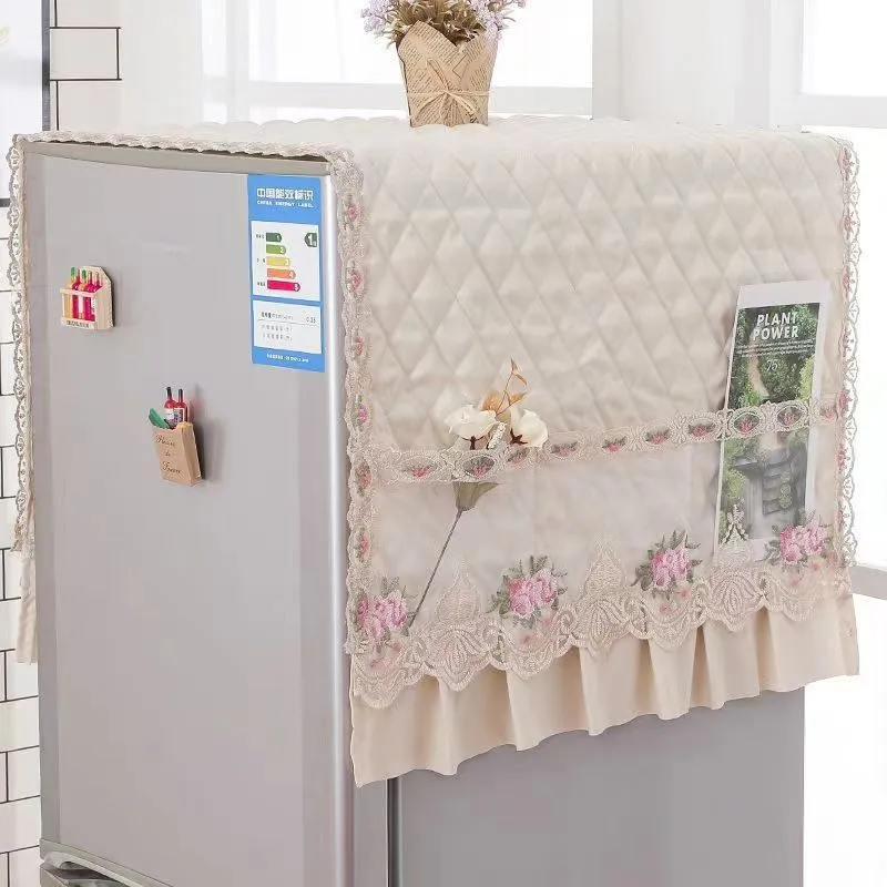 Molidada Dustproof Cover Cloth Single Double Door Refrigerator Microwave Oven Washing Machine Bed Pack Cover Towel Cotton Mat...