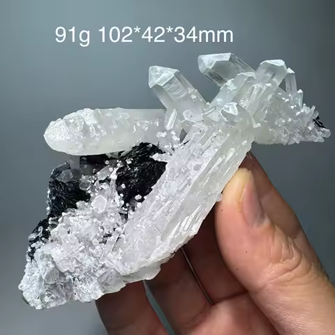 Natural Inner Mongolia Raw Specularite Mineral Specimen Hematite With Clear Quartz Crystal Symbiosis Healing Stone Home Decor