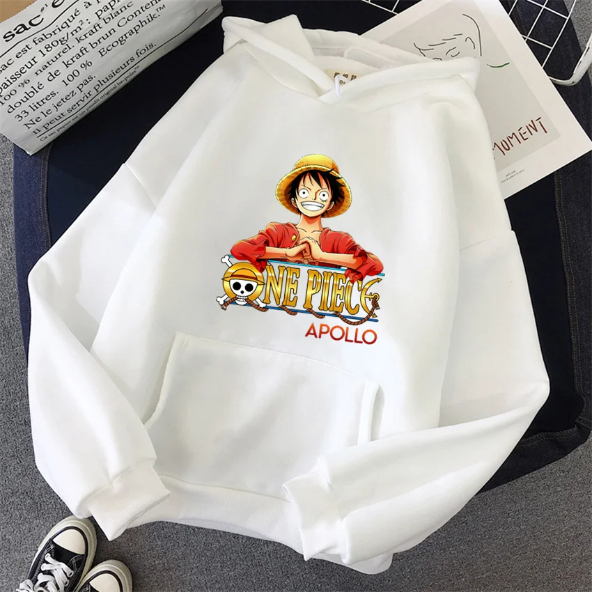 Manga One Piece Luffy Hoodies For Men Women Fleece Casual Pullover Fall Winter Male Hoody Long Sleeve Comfortable Streetwear