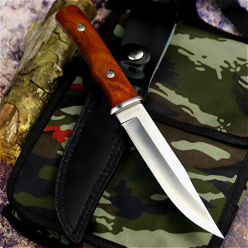 Japanese outdoor straight knife fishing knife jungle hunting knife outdoor sharp tactical knife slicing bone cutter