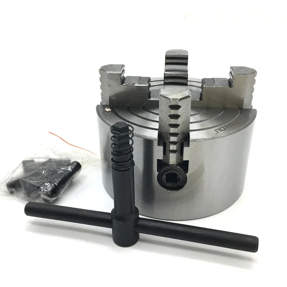 100 มม.4 Jaw 4 "เครื่องกลึงโลหะ Chuck อิสระ & REVERSIBLE Jaw SANOU K72-100 สําหรับ CNC เจาะมิลลิ่งงานไม้