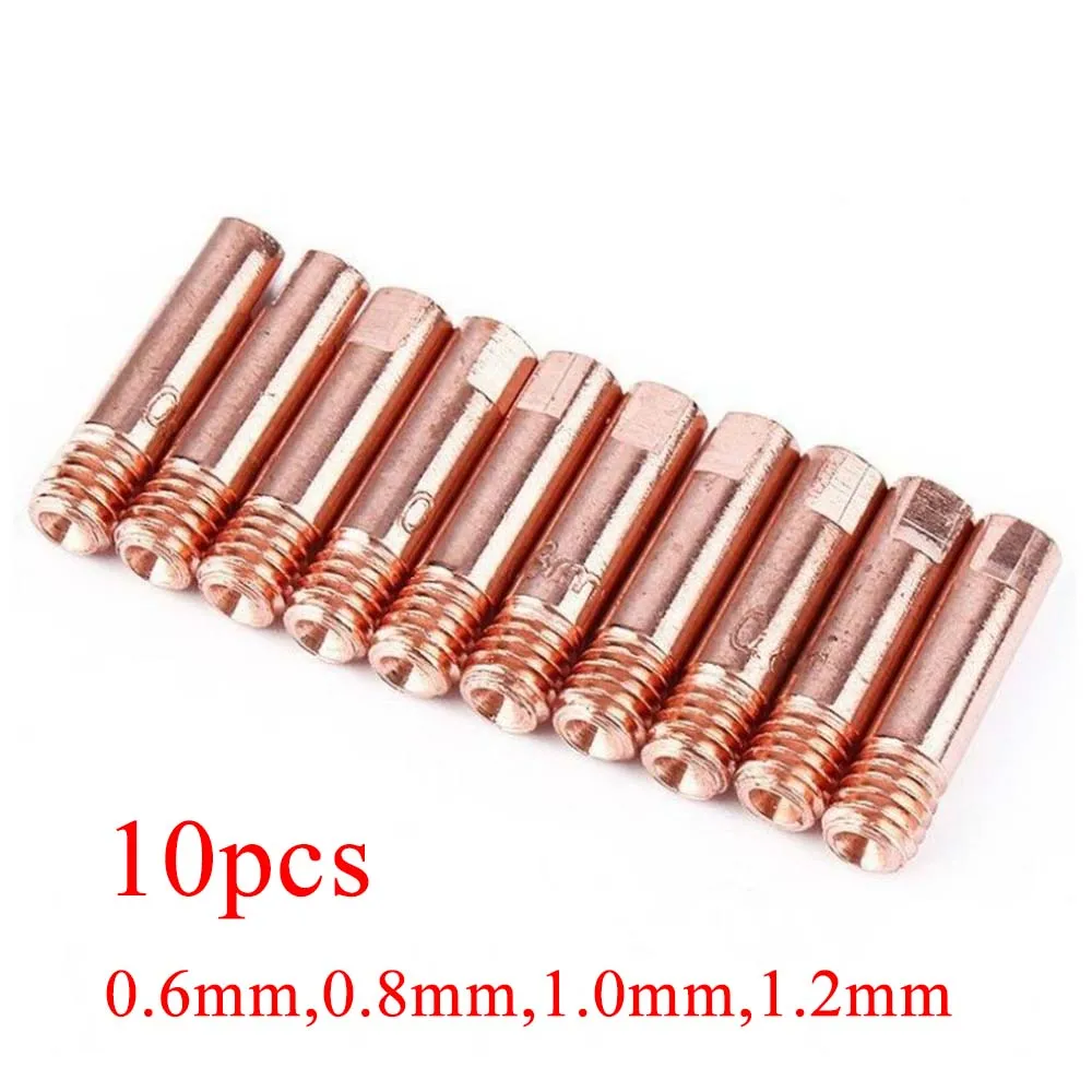 Lot de 10 embouts de contact pour soudure, longueur 25mm, MB15AK, MIG, torche de soudage 0.6-1.2mm, tout neuf