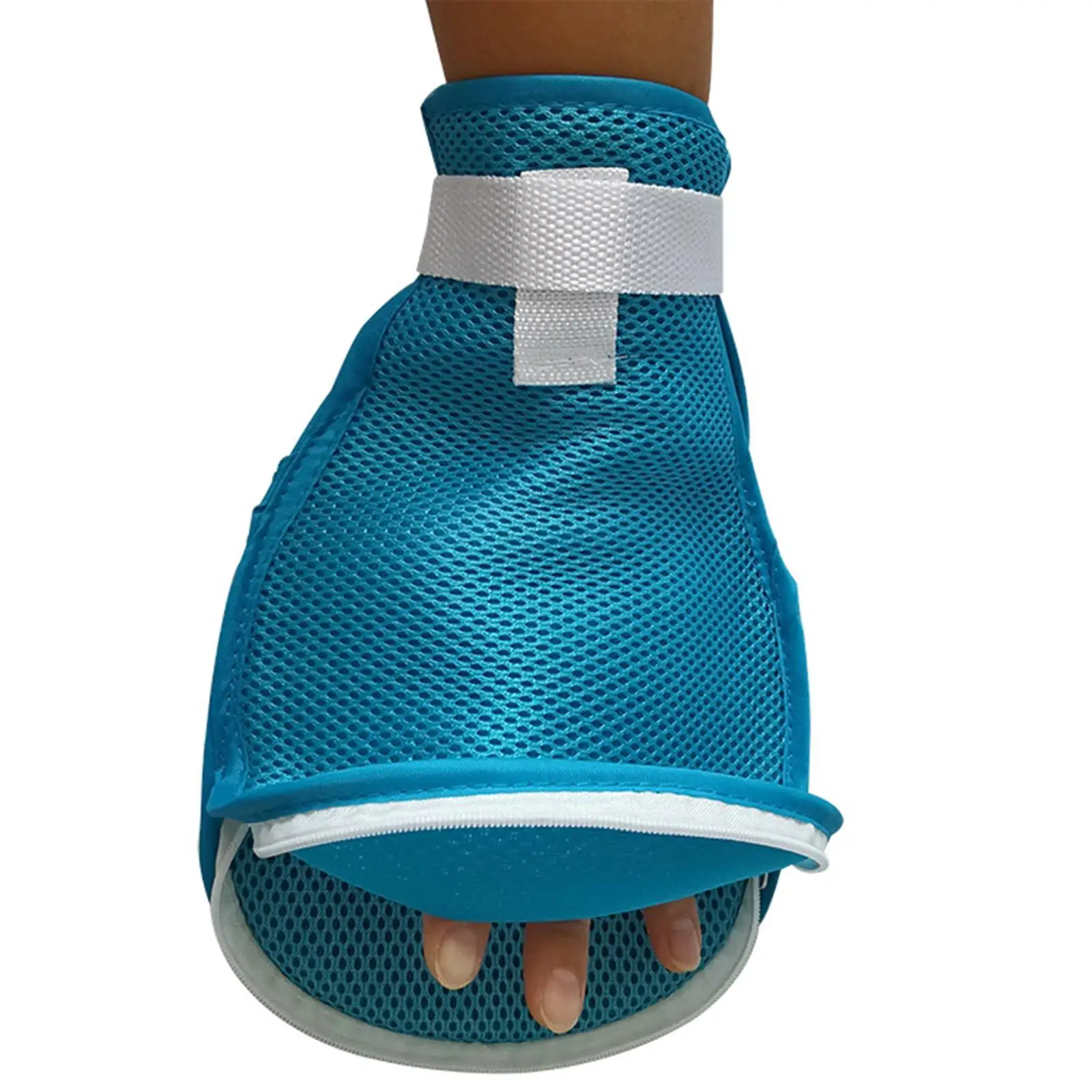Mesh Cloth Hand Control Mitts Adjustable Safety Gloves Finger Protector for Medical Patient Restraint