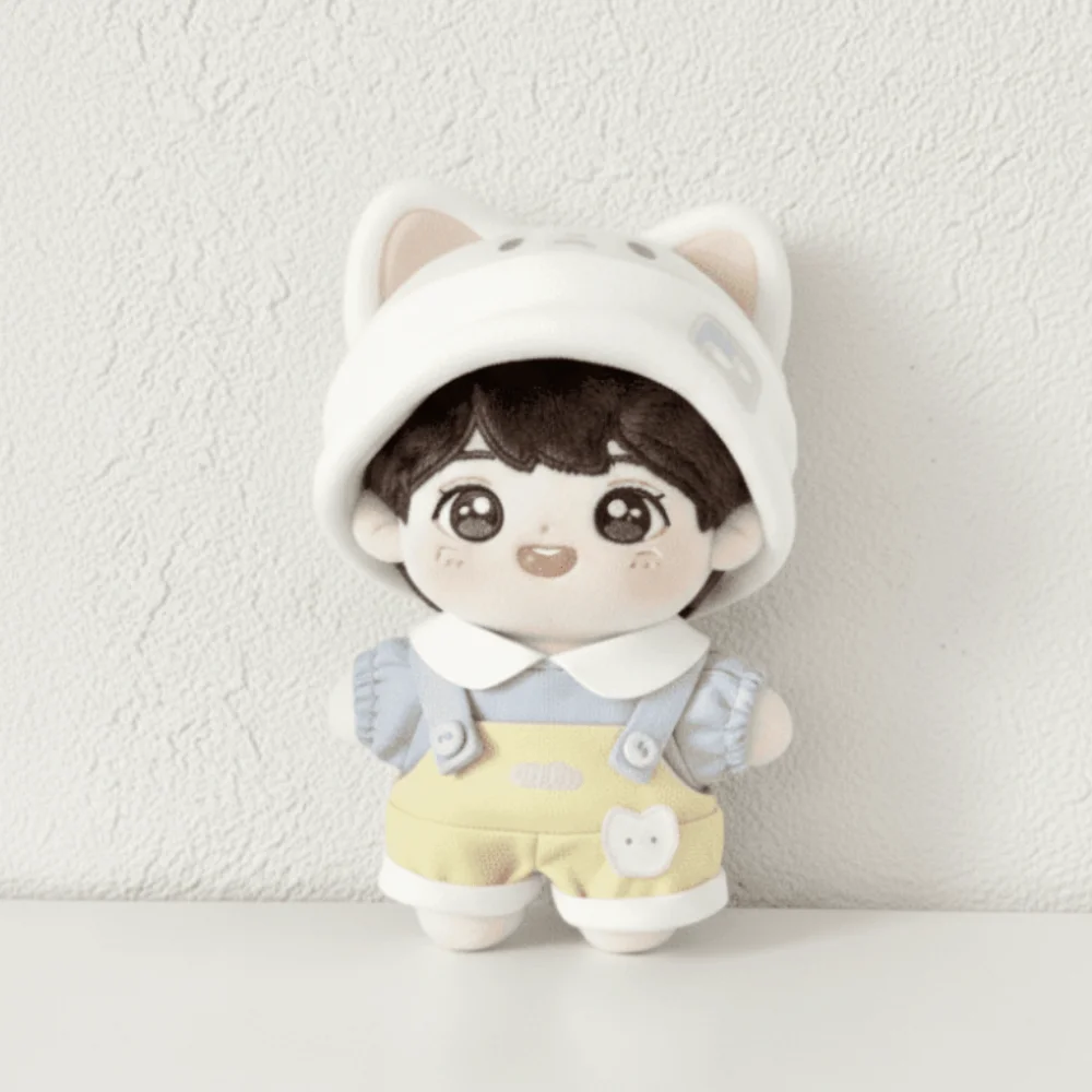 

1 set Clothes Cat Hat 10cm Cotton Clothes Strap Pants Mini Clothes Outfit Cute Creative Dress Up Set Children's Gift