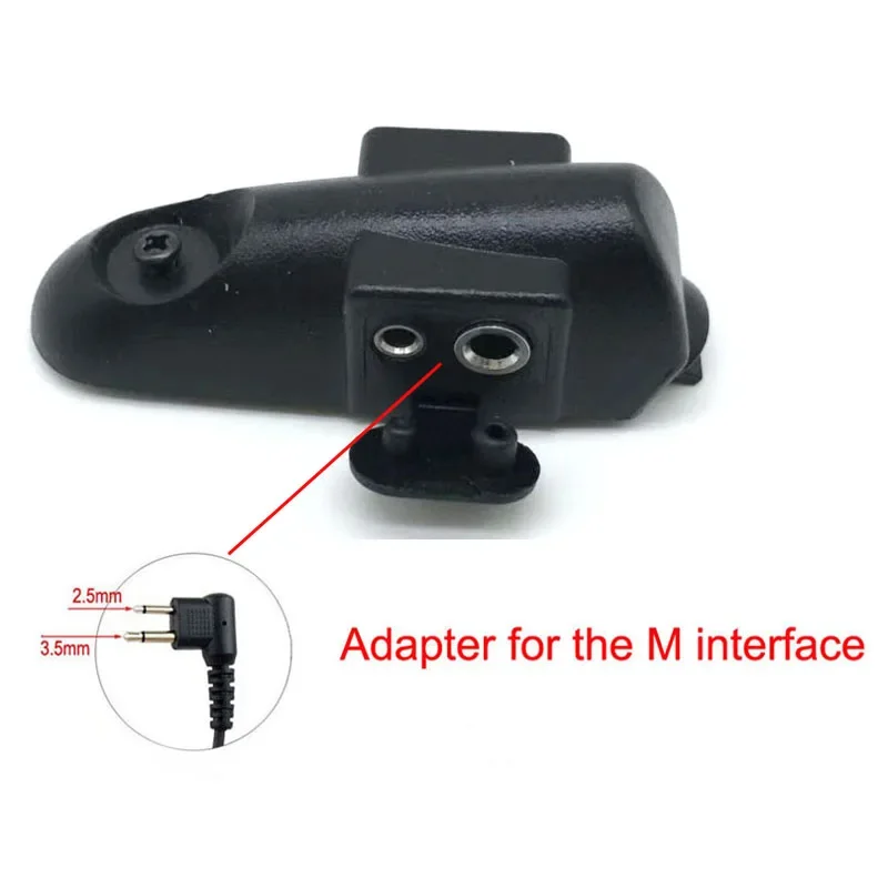 Walkie talkie Audio Adapter For Baofeng Radio A58 UV-XR 9700 UV-9R UV9R Plus Adapter For 2Pin M Plug Interface Headset Port