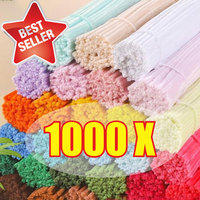 Wholesale Colorful Chenille Stems Pipe Cleaners Plush Tinsel Stem Wired Sticks Twist Stick Hair Strip DIY Craft Educational Toys