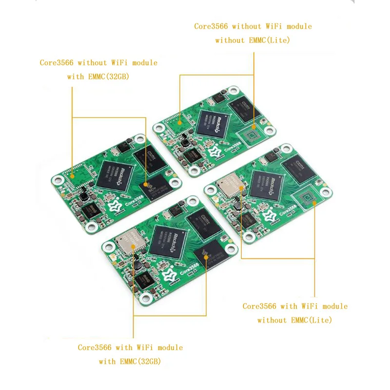 럭폭스 Core3566 RK3566 WiFi 모듈 옵션, 라즈베리 파이 CM4 호환