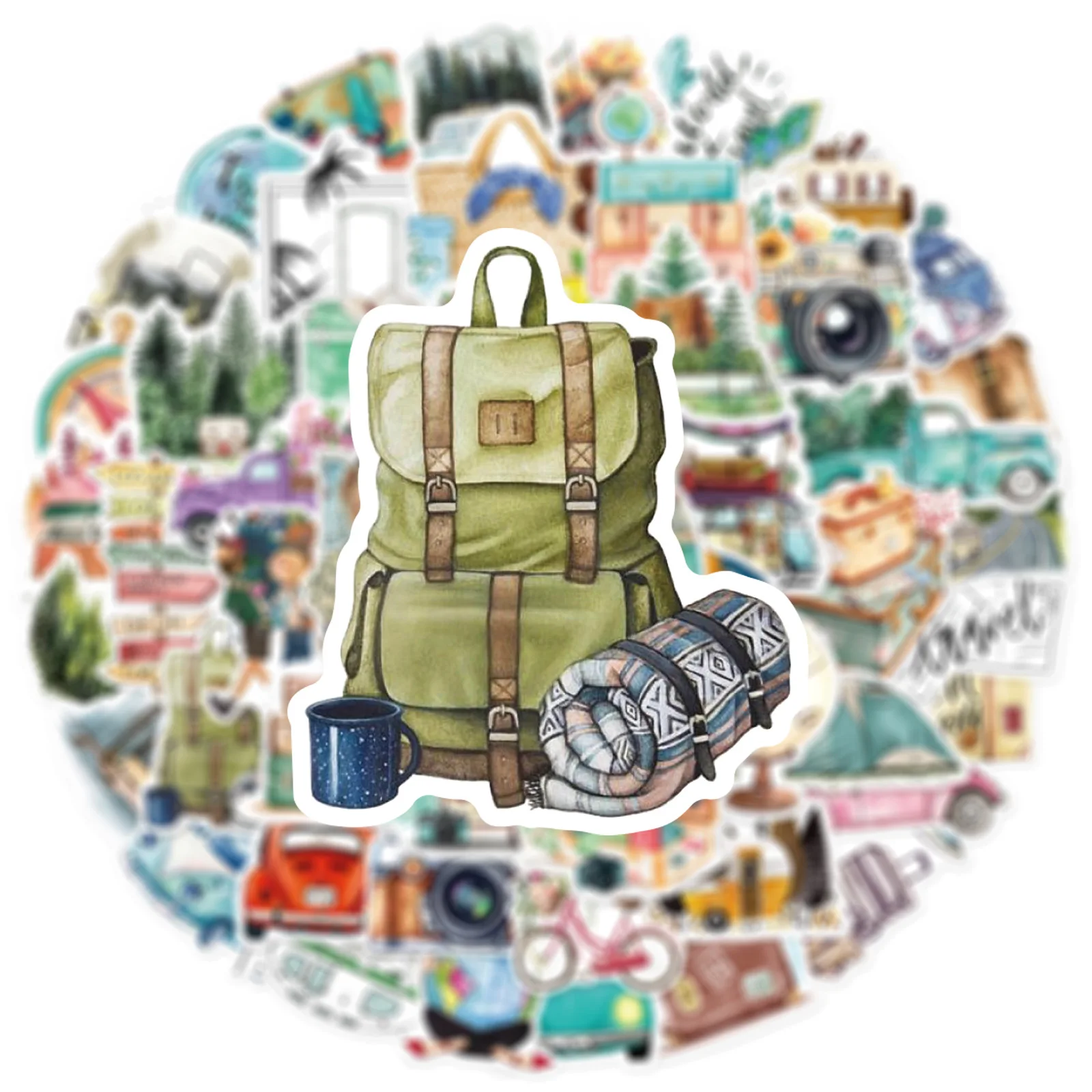 10/30/50Pcs Outdoor Travel impermeabile Graffiti Sticker estetico decorativo bagagli Laptop Phone Guitar Scrapbook adesivi per bambini