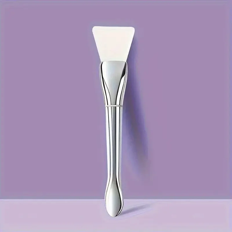 1/4 PCS Silicone Facial Mask Brush Soft Head with Scraper Integrated Dual-use Mud Film Brush DIY Film Adjusting Beauty Tools