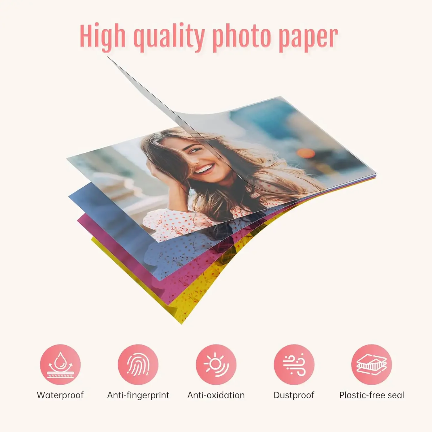 For HPRT CP2100 Color Thermal Transfer Photo Printer Paper 2x3'' 53x86mm 20sheets Picture Paper Ribbon Pack