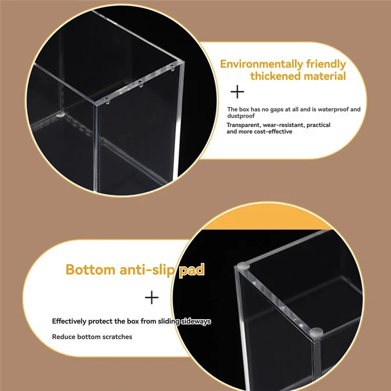 

AT02-Acrylic Case Protector Clear Acrylic Storage With Lid Magnetic Closure Top Loading For Collectibles And Figure Card