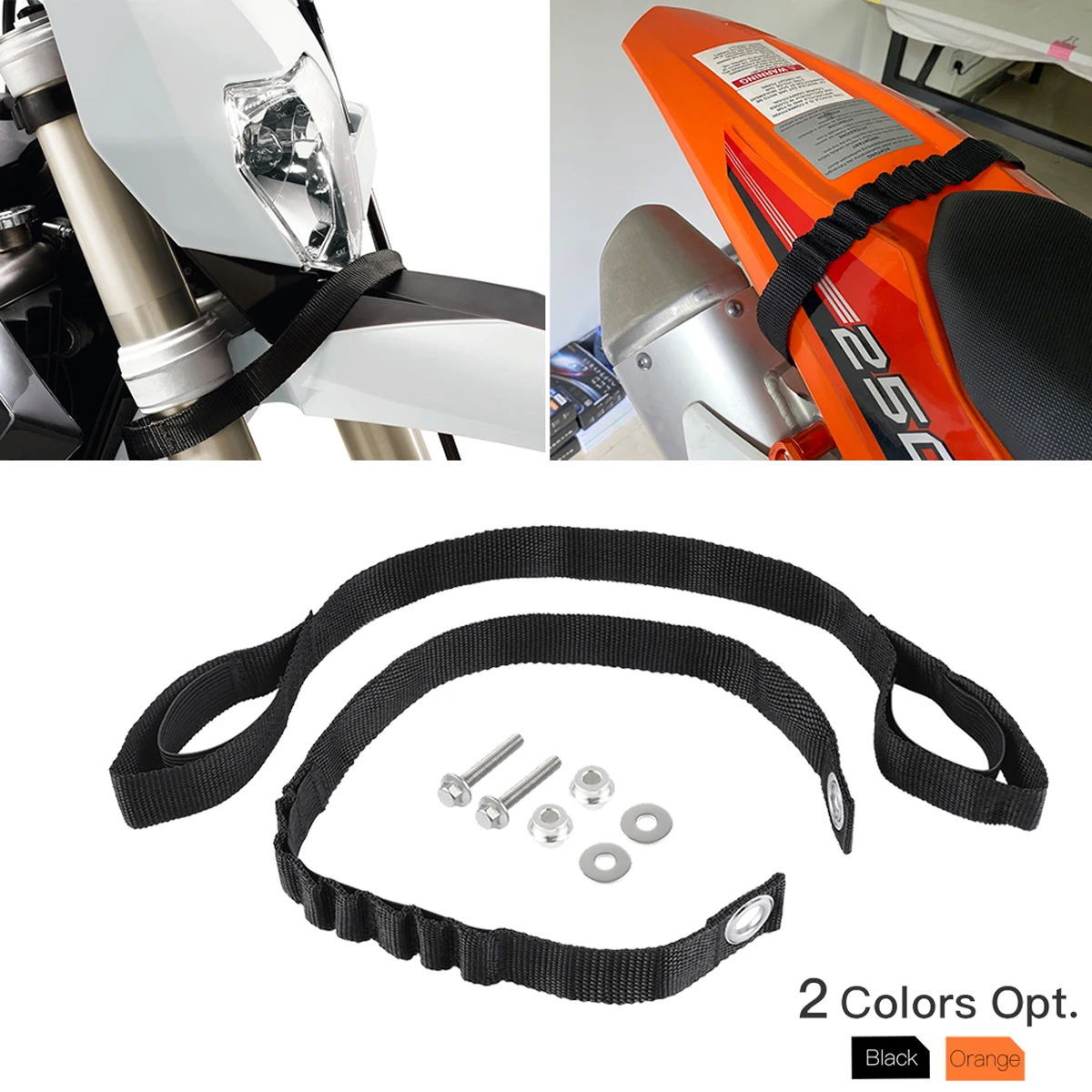 For KTM EXC 300 EXC-F XCW TPI Six Days 125 250 300 350 400 450 500 2023 Front Rear Fender Pull Straps SX SXF 19-22 XC XCF 20-22