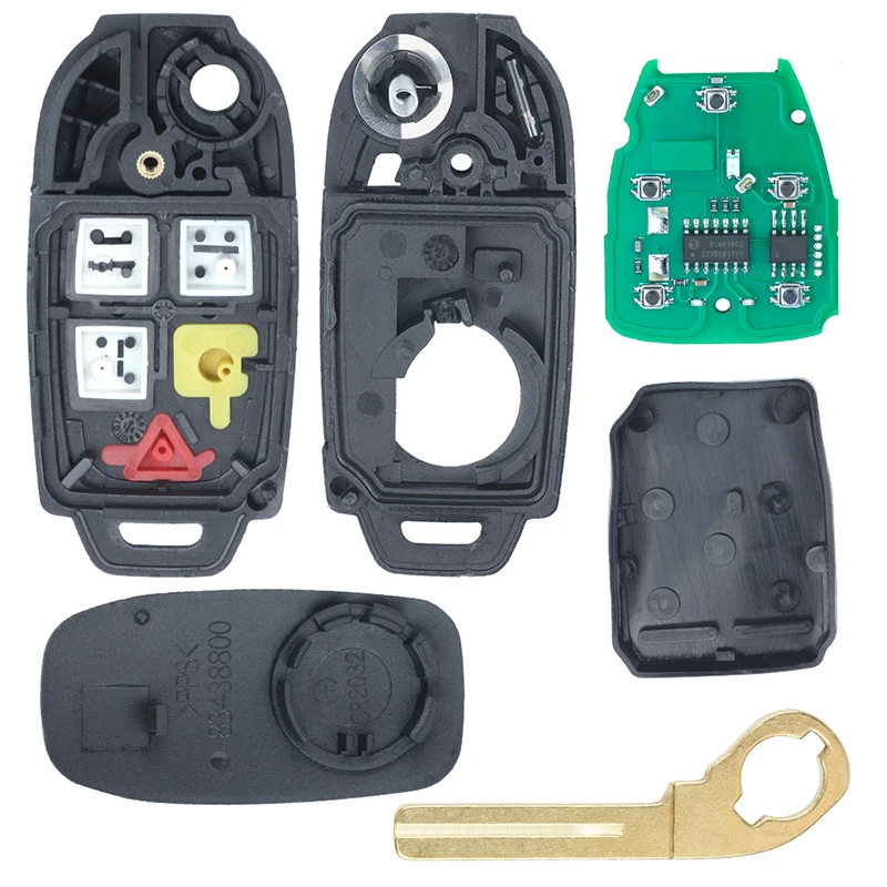 KEYECU 5 Buttons 315MHz ID48 Chip for Volvo C30 C70 S40 S60 S80 V50 XC70 XC90 Auto Flip Remote Control Key Fob FCC# LQNP2T-APU