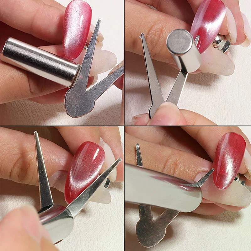 جديد المزدوج نهاية الفرنسية القط العين المغناطيس أداة لوحة أداة مغناطيسية قوية مسمار الفن مساعد مساعد هلام البولندية أدوات المغناطيس DIY بها بنفسك