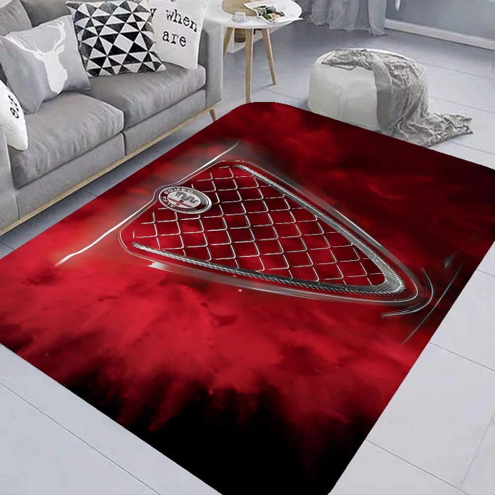 Alfa R-Romeo Logo Door Mat Washable Non-Slip Living Room Sofa Chairs Area Mat Kitchen Toilet Rug