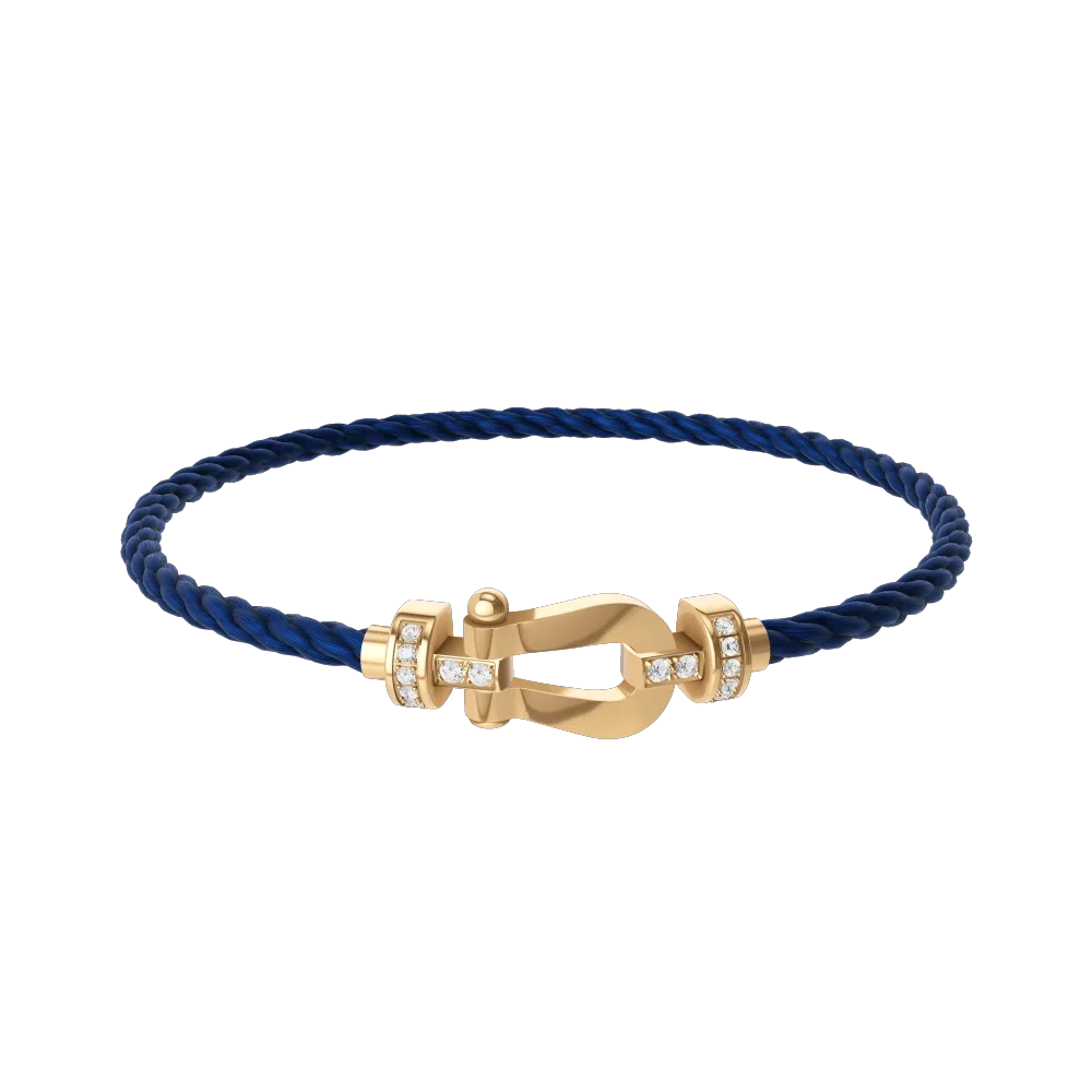 

High Quality Fashion 925 Silver Fred Horseshoe Bracelet Bracelet Metal Band Logo Silver Button Head Everyday Wear