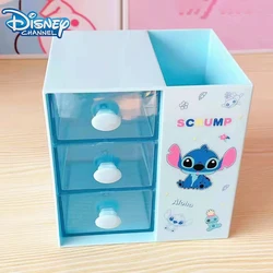 Disney Stitch Stationery Storage Box Cartoon Cute Pen Holder Multifunction Winnie The Pooh Drawer Storage Party Gift