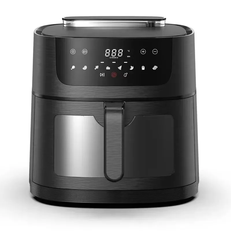 Smart Digital Stainless Steel Air Fryer Pro II 5.8 Quart 5 Liter Deep Air Fryer Stainless Steel Telephone Control