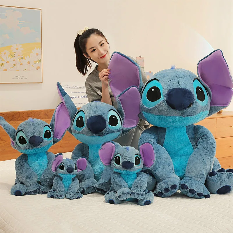 60cm Disney Stich Plüsch Spielzeug Puppe Anime Lilo & Stich Sitz stich Cartoon ausgestopfte Puppe Kinder tröstendes Kissen Kinder Geschenk